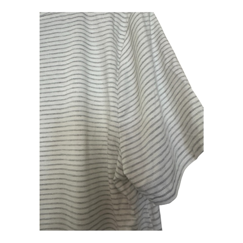 Green Envelope Light Gray Striped V-Neck Tee - Picture 5 of 5